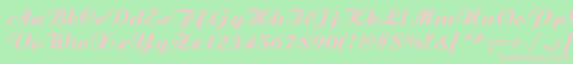 SanasoftBitScript.Kz Font – Pink Fonts on Green Background