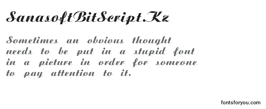 SanasoftBitScript.Kz Font
