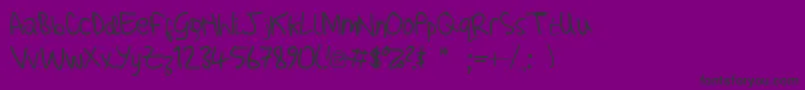 AdamHandwritingTest Font – Black Fonts on Purple Background