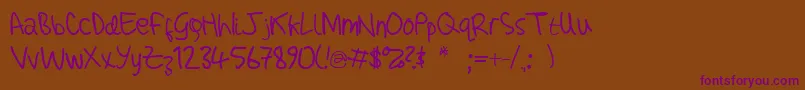 Más sobre la fuente AdamHandwritingTest fuente AdamHandwritingTest – Fuentes Moradas Sobre Fondo Marrón