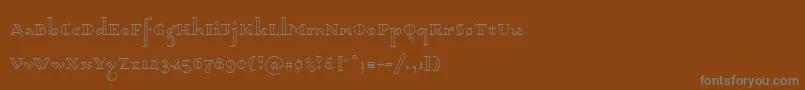 Fonte Dagerotypos – fontes cinzas em um fundo marrom