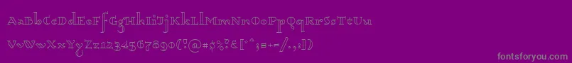 Dagerotypos-Schriftart – Graue Schriften auf violettem Hintergrund