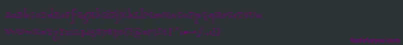 フォントDagerotypos – 黒い背景に紫のフォント