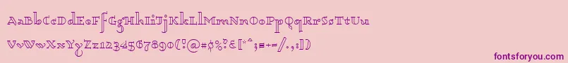 Dagerotypos Font – Purple Fonts on Pink Background