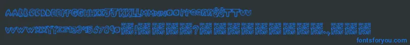 Manyfun Font – Blue Fonts on Black Background