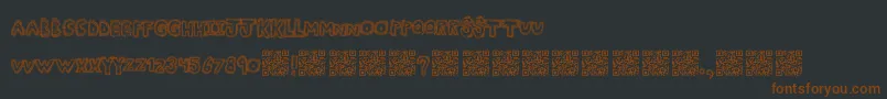 Manyfun Font – Brown Fonts on Black Background
