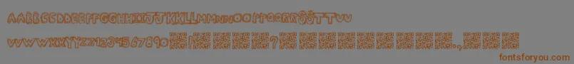 Manyfun Font – Brown Fonts on Gray Background