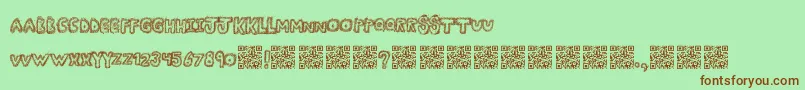 Manyfun Font – Brown Fonts on Green Background