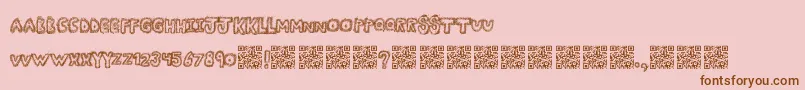 Manyfun Font – Brown Fonts on Pink Background