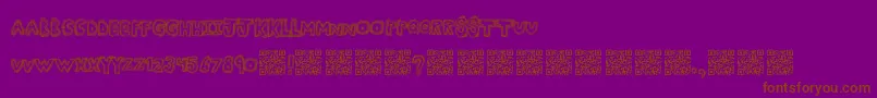 Manyfun Font – Brown Fonts on Purple Background