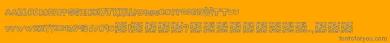 Manyfun Font – Gray Fonts on Orange Background