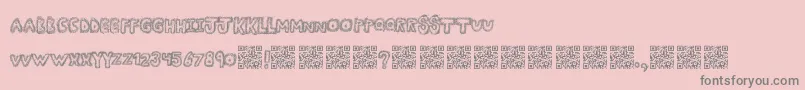Czcionka Manyfun – szare czcionki na różowym tle