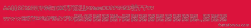 Manyfun Font – Gray Fonts on Red Background