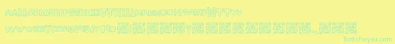 Manyfun Font – Green Fonts on Yellow Background