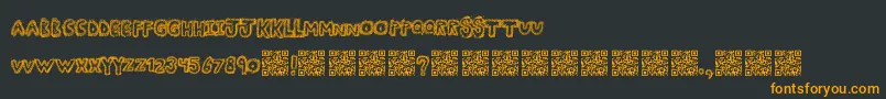 Manyfun Font – Orange Fonts on Black Background