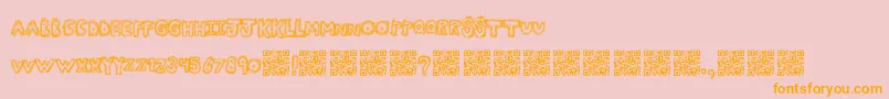 Manyfun Font – Orange Fonts on Pink Background