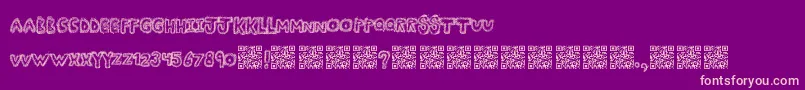 Manyfun Font – Pink Fonts on Purple Background