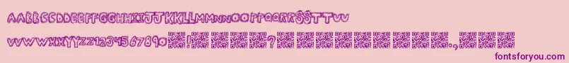 Manyfun Font – Purple Fonts on Pink Background