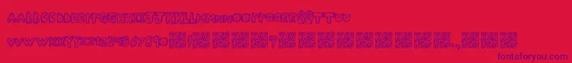 Manyfun Font – Purple Fonts on Red Background