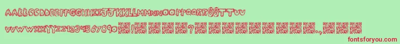 Manyfun Font – Red Fonts on Green Background