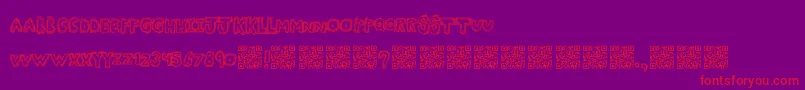 Manyfun Font – Red Fonts on Purple Background