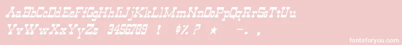 WildwestNormalItalic Font – White Fonts on Pink Background