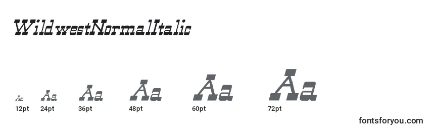 WildwestNormalItalic Font Sizes