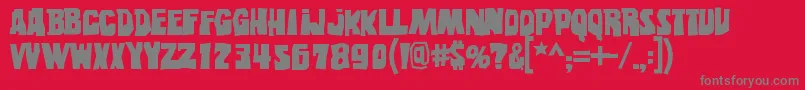 Eastwood Font – Gray Fonts on Red Background