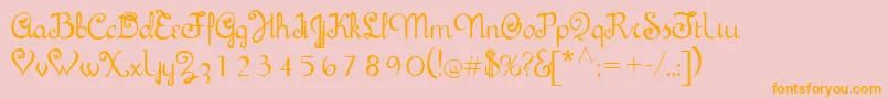 Sachiko Font – Orange Fonts on Pink Background