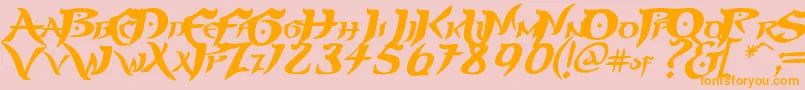 Prinp Font – Orange Fonts on Pink Background