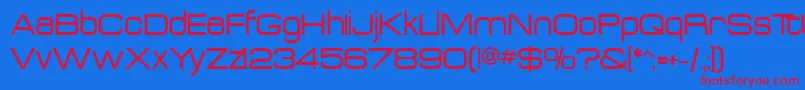 Acens Font – Red Fonts on Blue Background