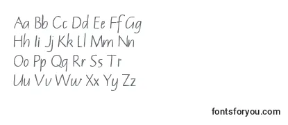 Schriftart NotehandleftyBoldItalic
