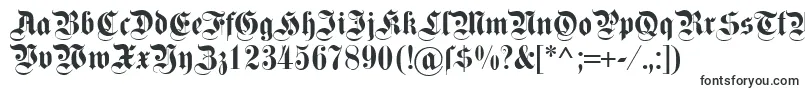 Шрифт Dsfettekanzlei – буквенные шрифты