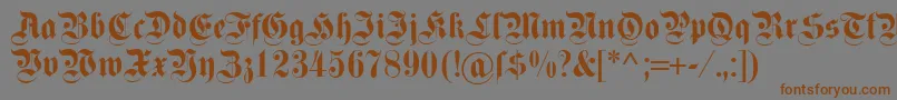 Dsfettekanzlei Font – Brown Fonts on Gray Background