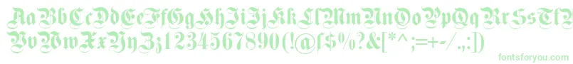 Dsfettekanzlei Font – Green Fonts on White Background