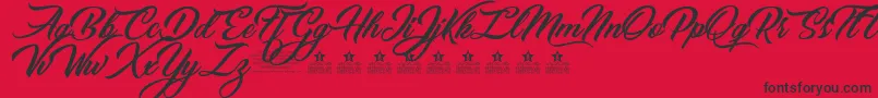 MessengerPigeonsPersonalUse Font – Black Fonts on Red Background