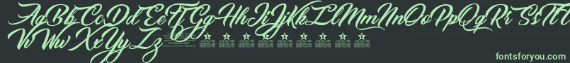 MessengerPigeonsPersonalUse Font – Green Fonts on Black Background