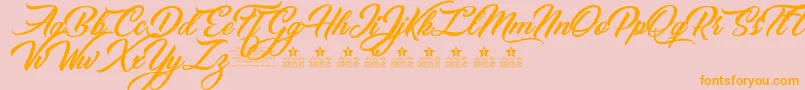 MessengerPigeonsPersonalUse Font – Orange Fonts on Pink Background