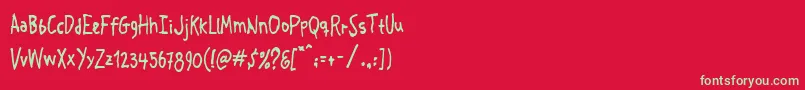 Crosspatchers2 Font – Green Fonts on Red Background