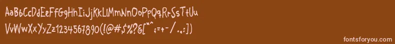 fuente Crosspatchers2 – Fuentes Rosadas Sobre Fondo Marrón