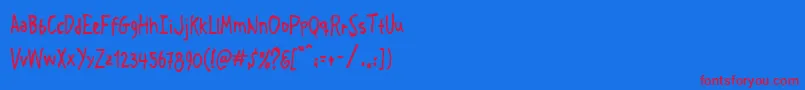Fonte Crosspatchers2 – fontes vermelhas em um fundo azul