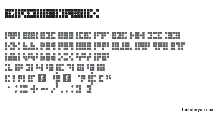 A fonte GridderBox – alfabeto, números, caracteres especiais