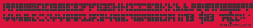 Fonte GridderBox – fontes pretas em um fundo vermelho