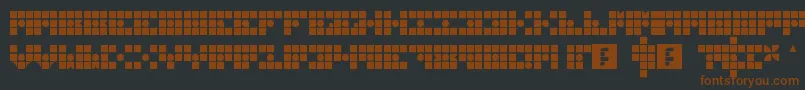 Шрифт GridderBox – коричневые шрифты на чёрном фоне