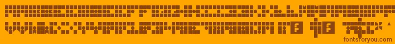 GridderBox Font – Brown Fonts on Orange Background