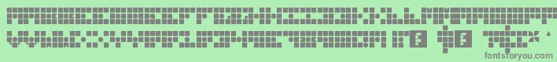 GridderBox Font – Gray Fonts on Green Background