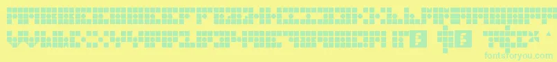 GridderBox Font – Green Fonts on Yellow Background