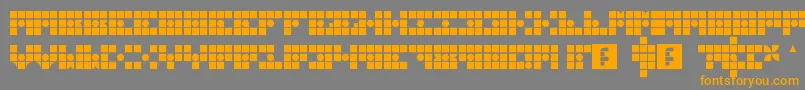 GridderBox Font – Orange Fonts on Gray Background