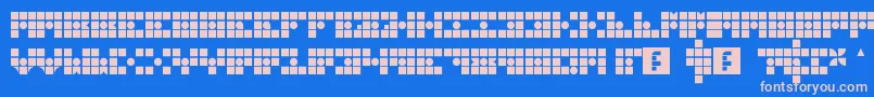 GridderBox Font – Pink Fonts on Blue Background