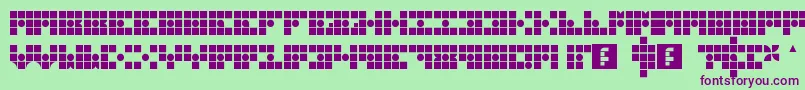 GridderBox Font – Purple Fonts on Green Background